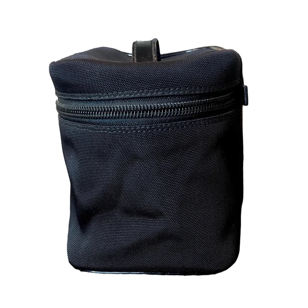 Men GUCCI Black Nylon Toiletry Case Shaving Bag with Leather Top Handle NWOT - Picture 13 of 17